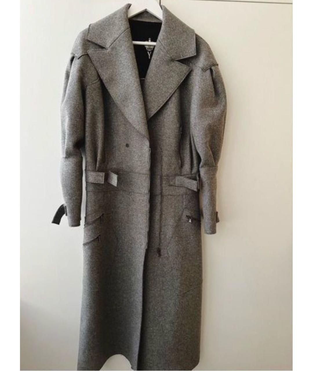 IRFE Серое шерстяное пальто, фото 5