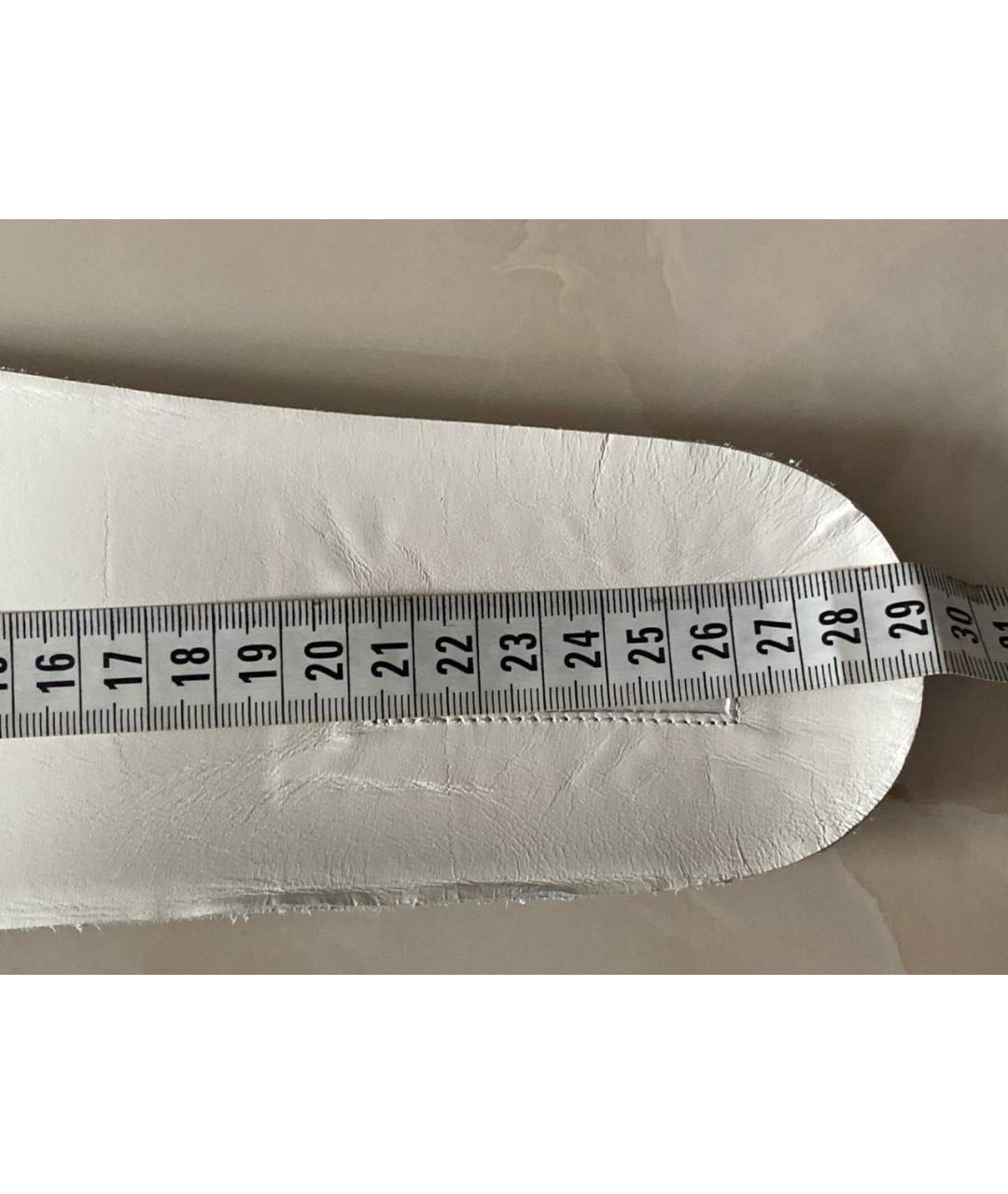 JIL SANDER Белые кожаные низкие кроссовки / кеды, фото 5