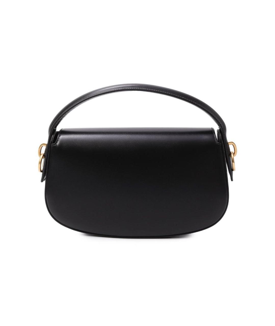 SAINT LAURENT Черная кожаная сумка с короткими ручками, фото 3