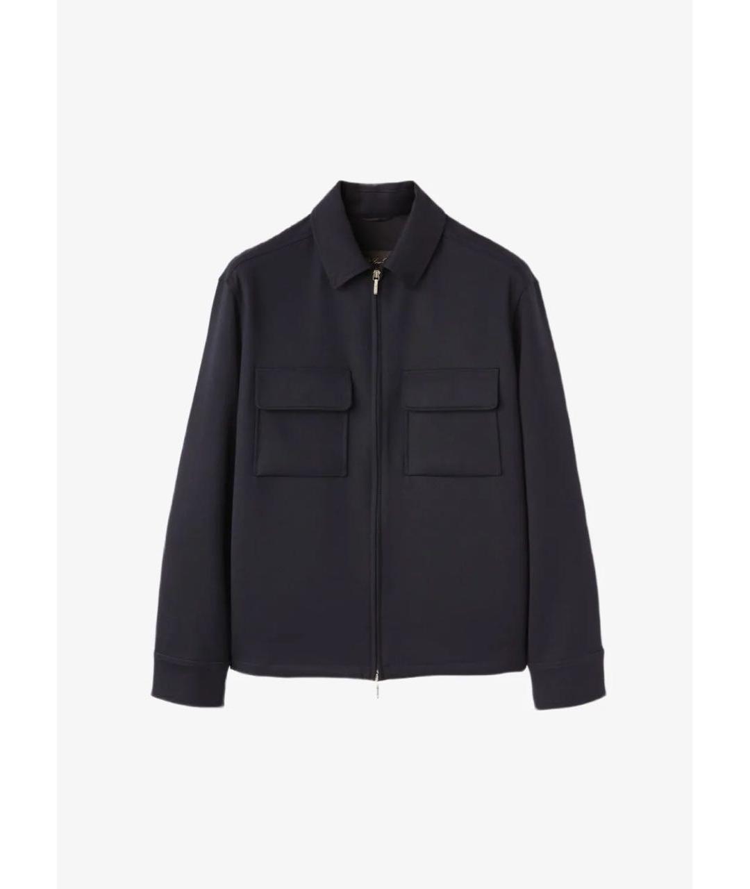 LORO PIANA Темно-синяя шелковая куртка, фото 6