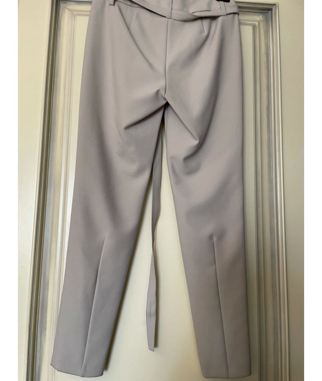 LUISA CERANO Бежевые полиэстеровые прямые брюки, фото 2