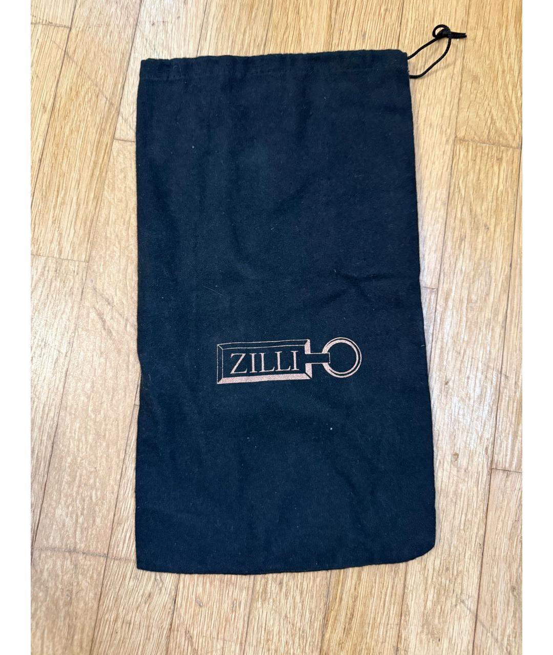 ZILLI Черные кожаные шлепанцы, фото 5