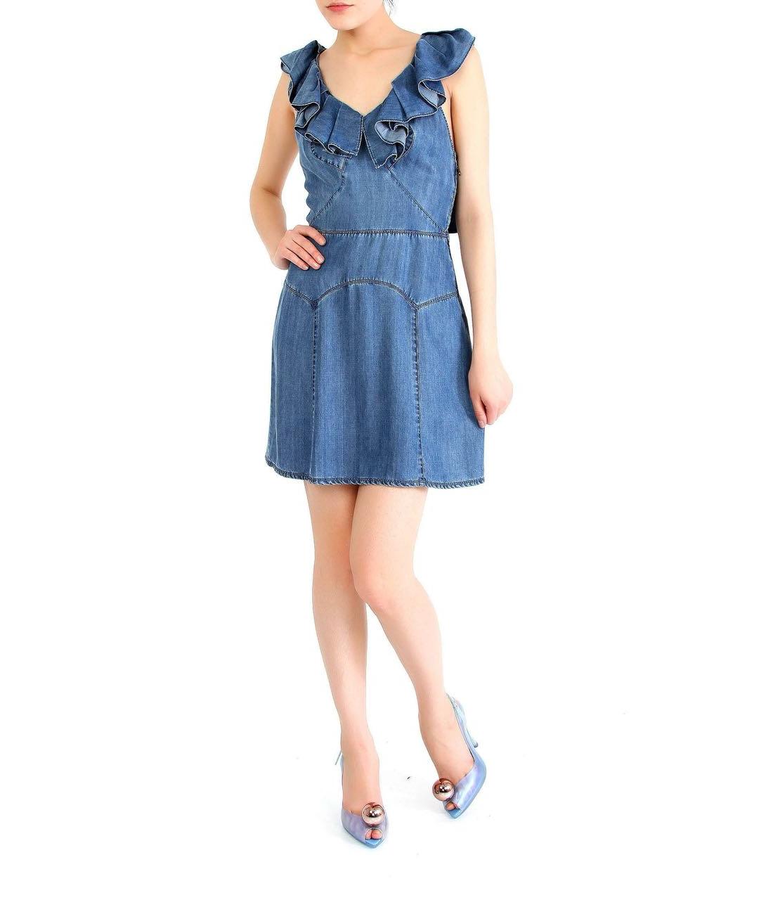 PRADA Синее повседневное платье, фото 8