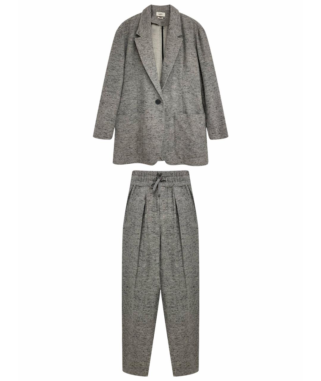 ISABEL MARANT ETOILE Серый хлопковый костюм с брюками, фото 1