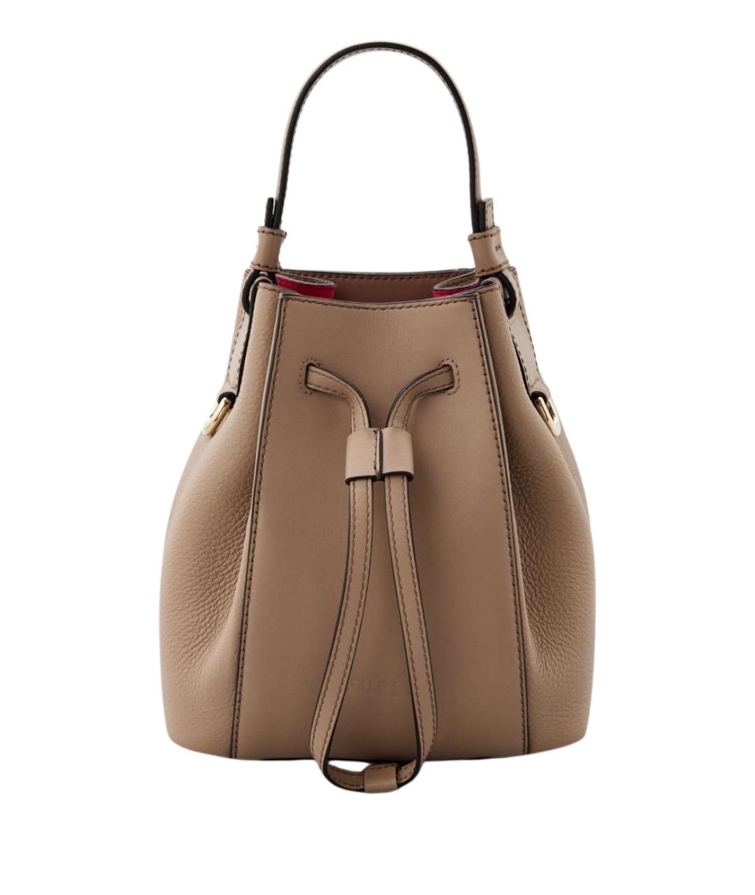 FURLA Бежевая кожаная сумка через плечо, фото 1