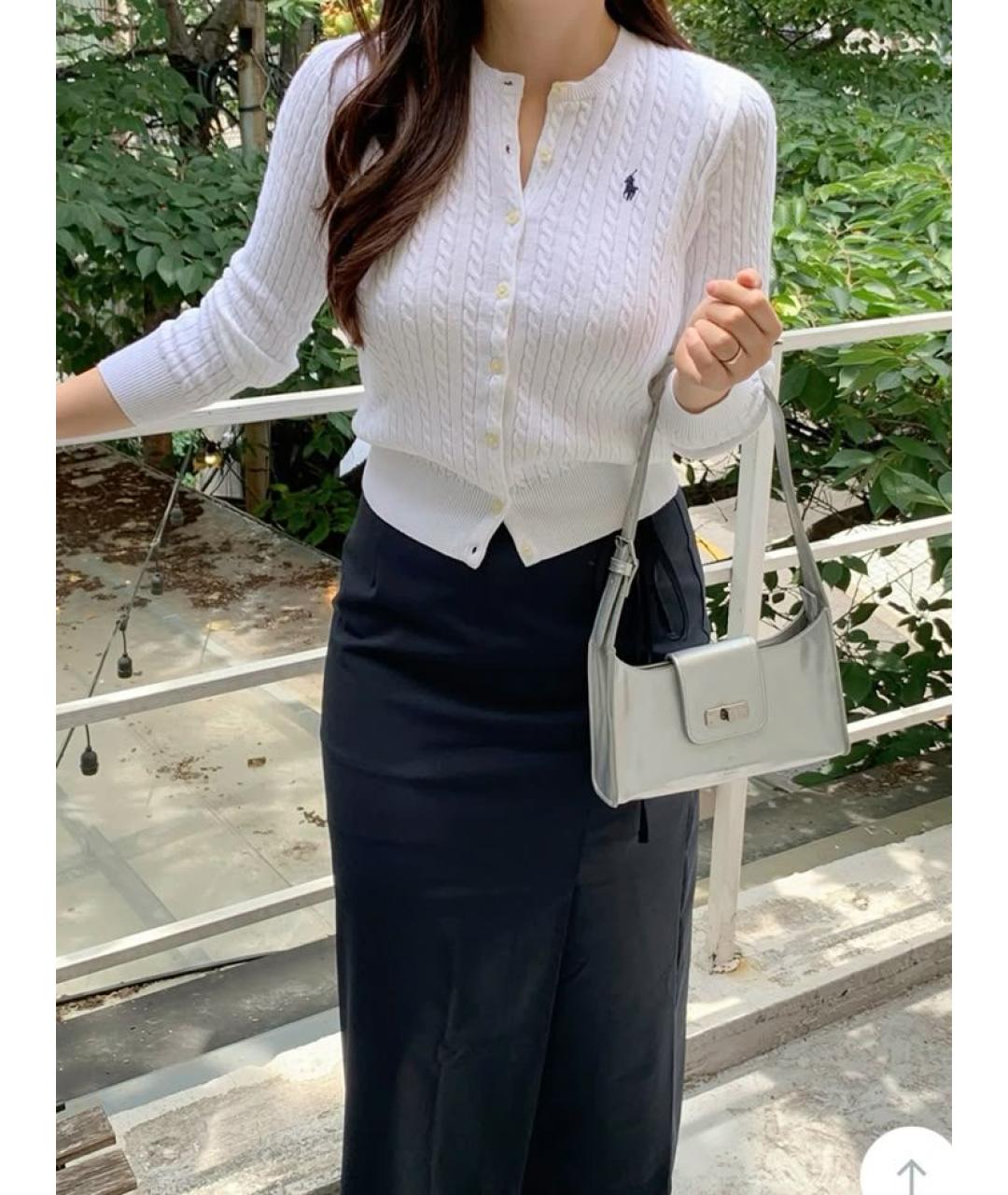 POLO RALPH LAUREN Белый хлопковый кардиган, фото 5