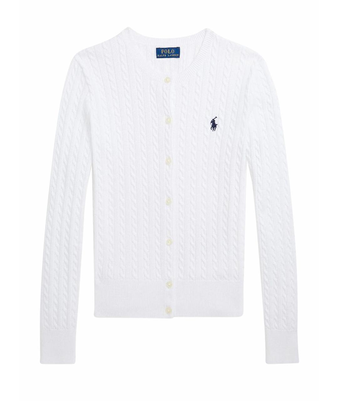 POLO RALPH LAUREN Белый хлопковый кардиган, фото 1