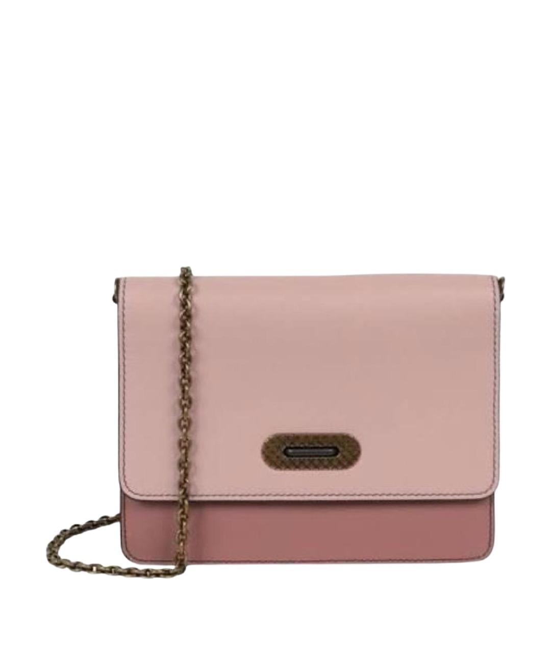 BOTTEGA VENETA Розовая кожаная сумка через плечо, фото 1