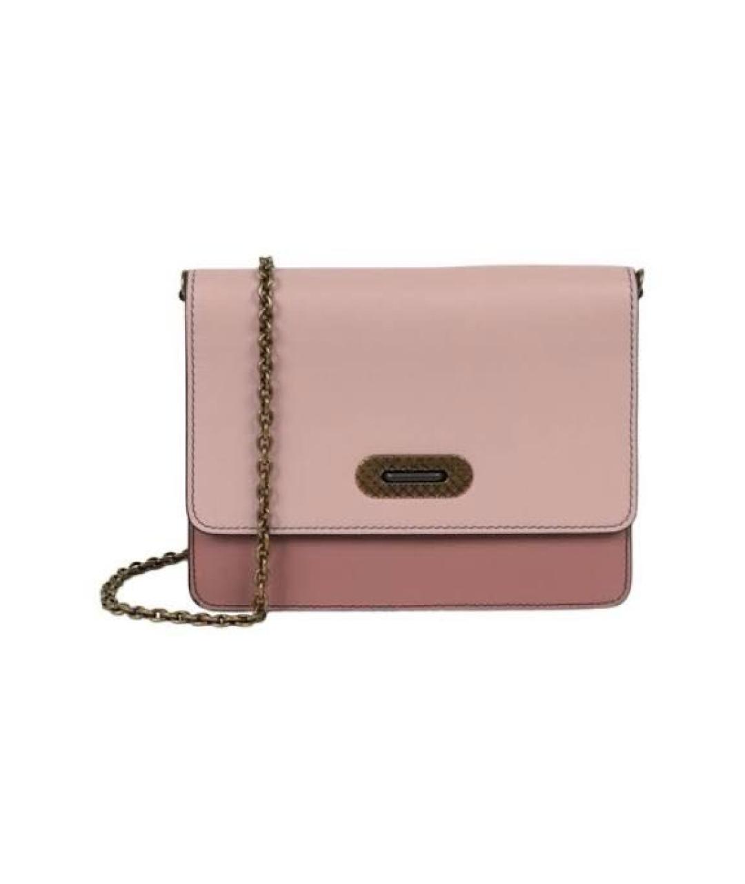 BOTTEGA VENETA Розовая кожаная сумка через плечо, фото 7