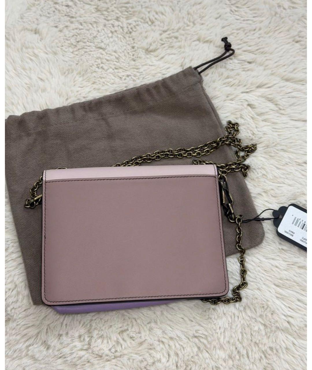 BOTTEGA VENETA Розовая кожаная сумка через плечо, фото 5