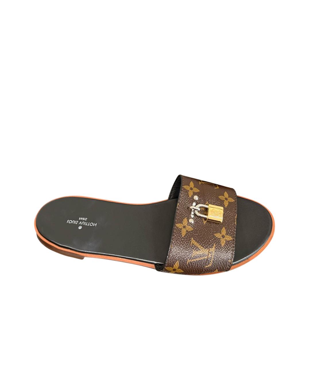 LOUIS VUITTON Коричневые шлепанцы, фото 1