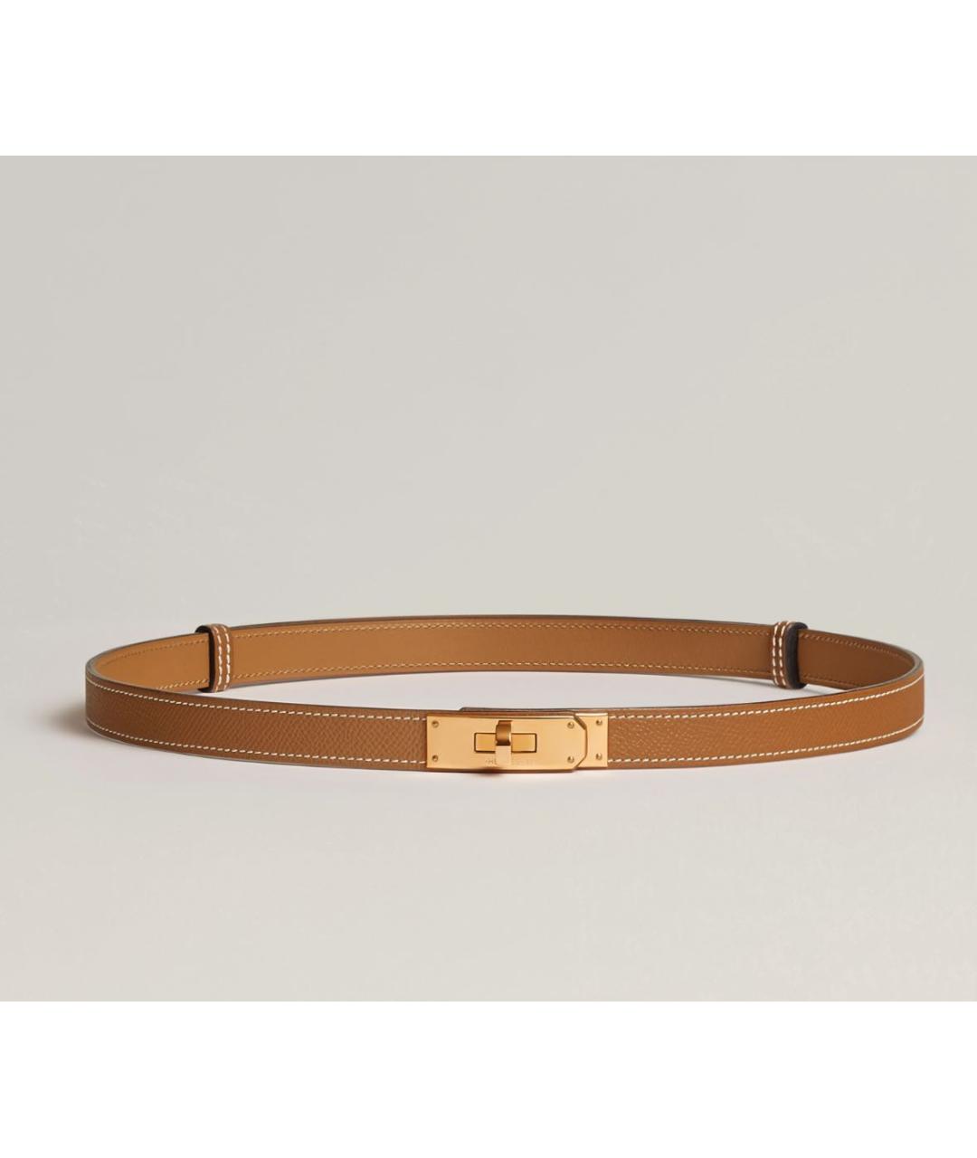 HERMES Коричневый кожаный ремень, фото 3