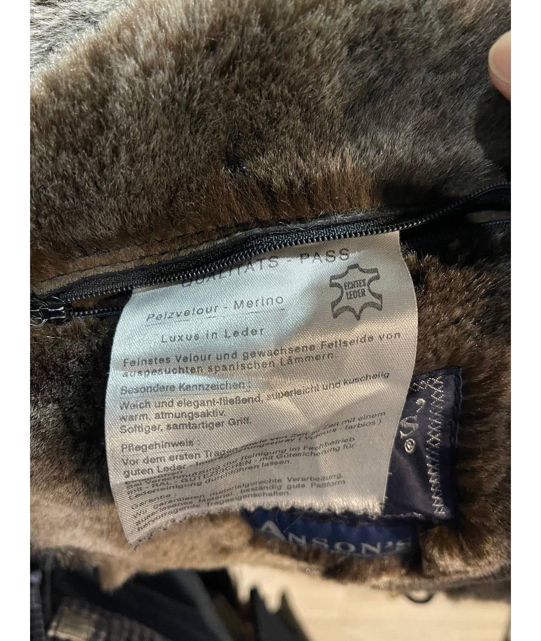 BURBERRY Черная кожаная дубленка/шуба, фото 7