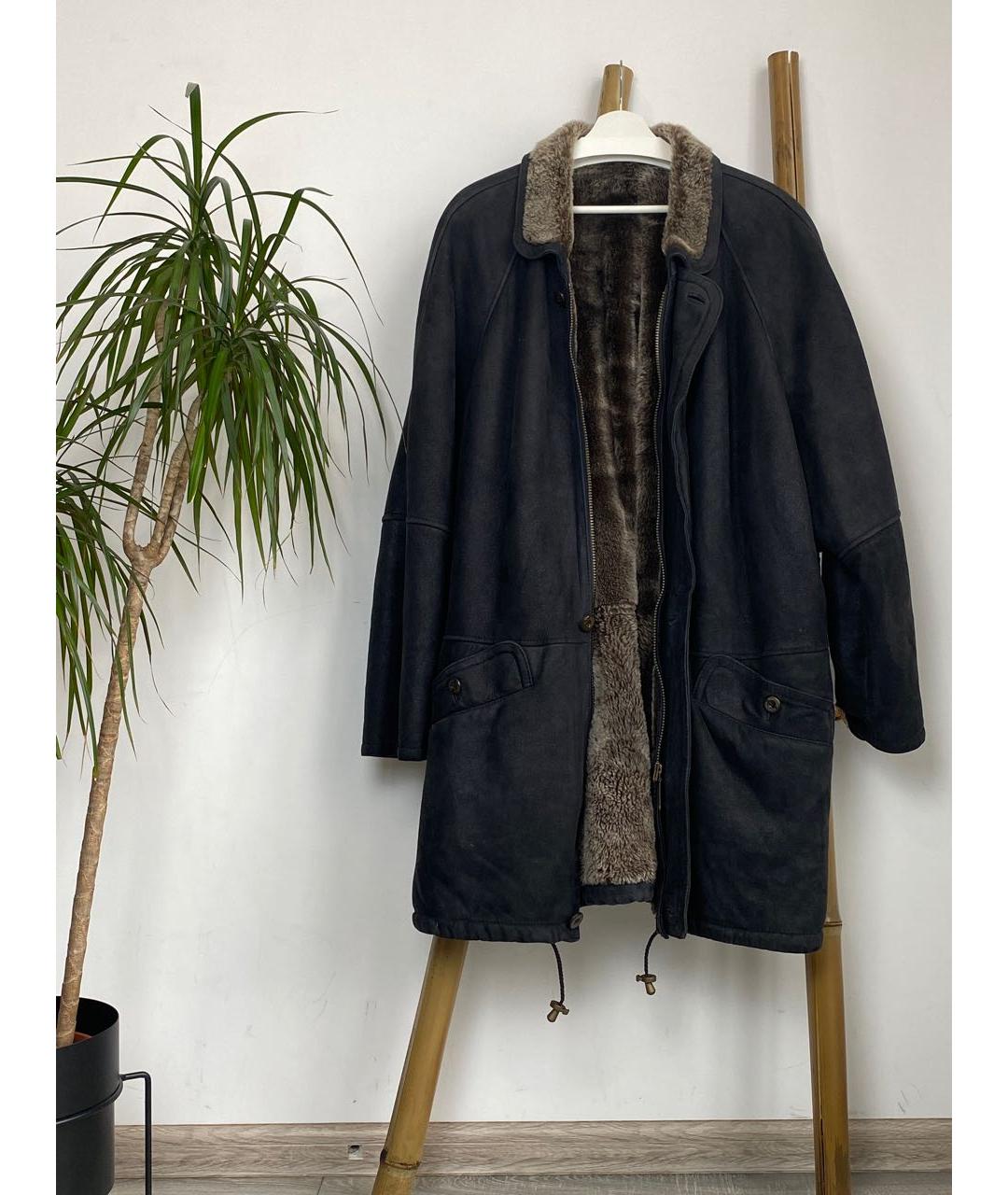 BURBERRY Черная кожаная дубленка/шуба, фото 2