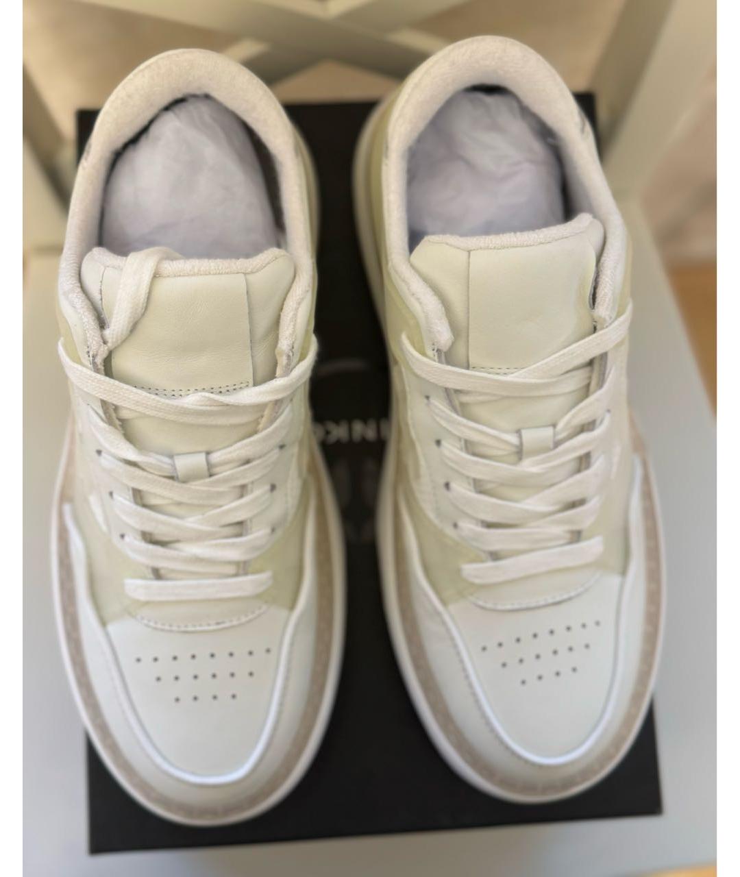 PINKO Белые кожаные кеды, фото 3