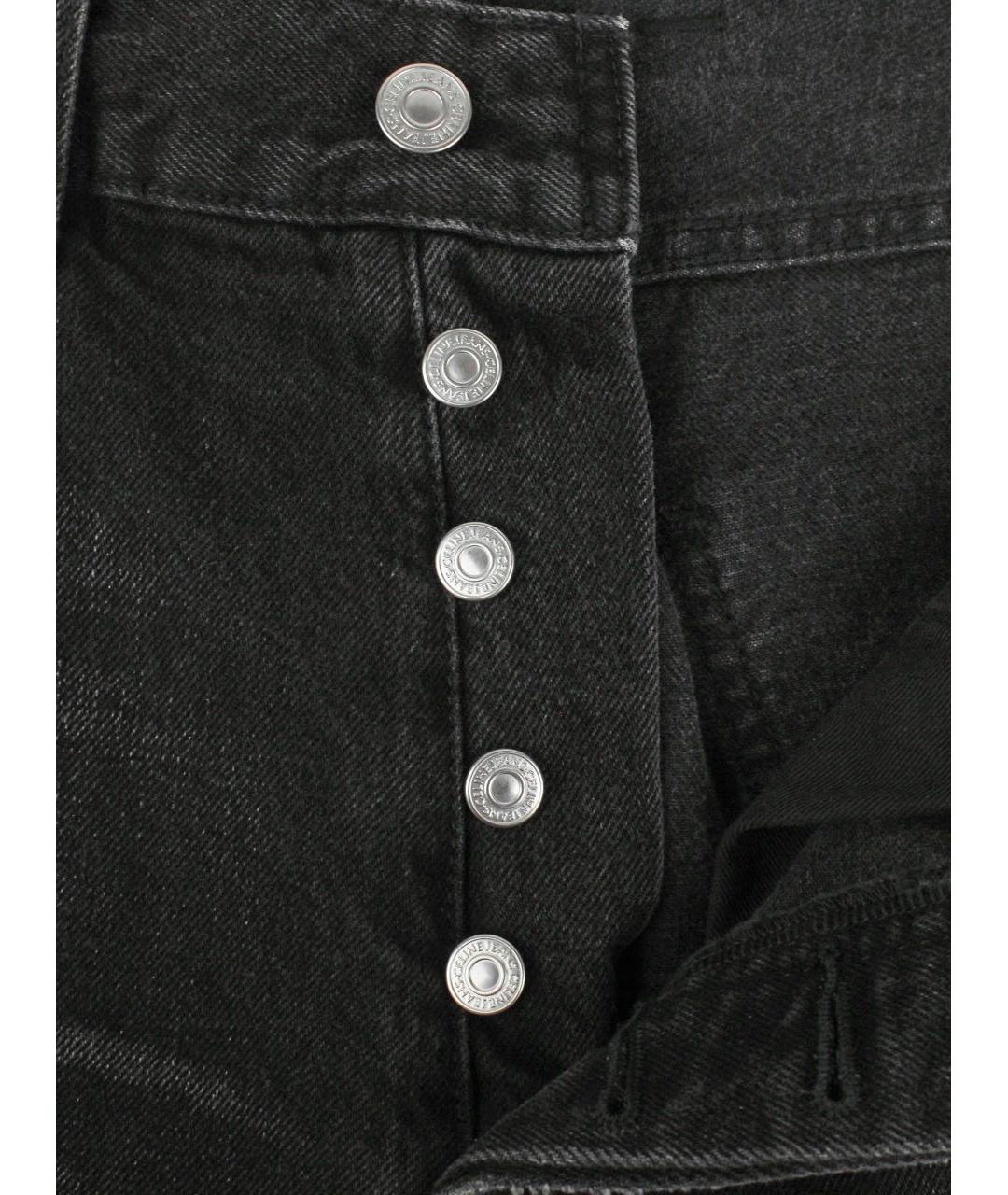 CELINE Черные хлопковые прямые джинсы, фото 5