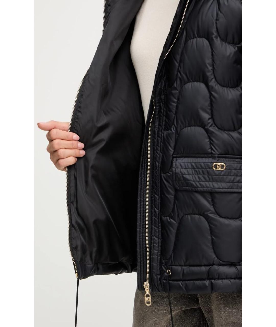 LIU JO Темно-синяя полиамидовая куртка, фото 4