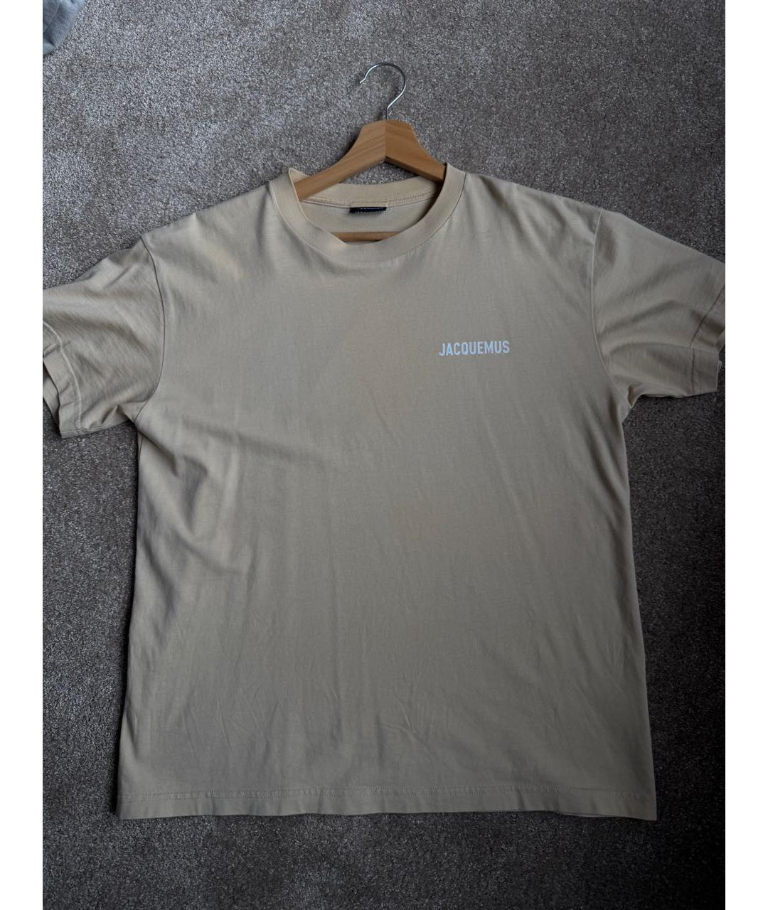 JACQUEMUS Бежевая футболка, фото 6