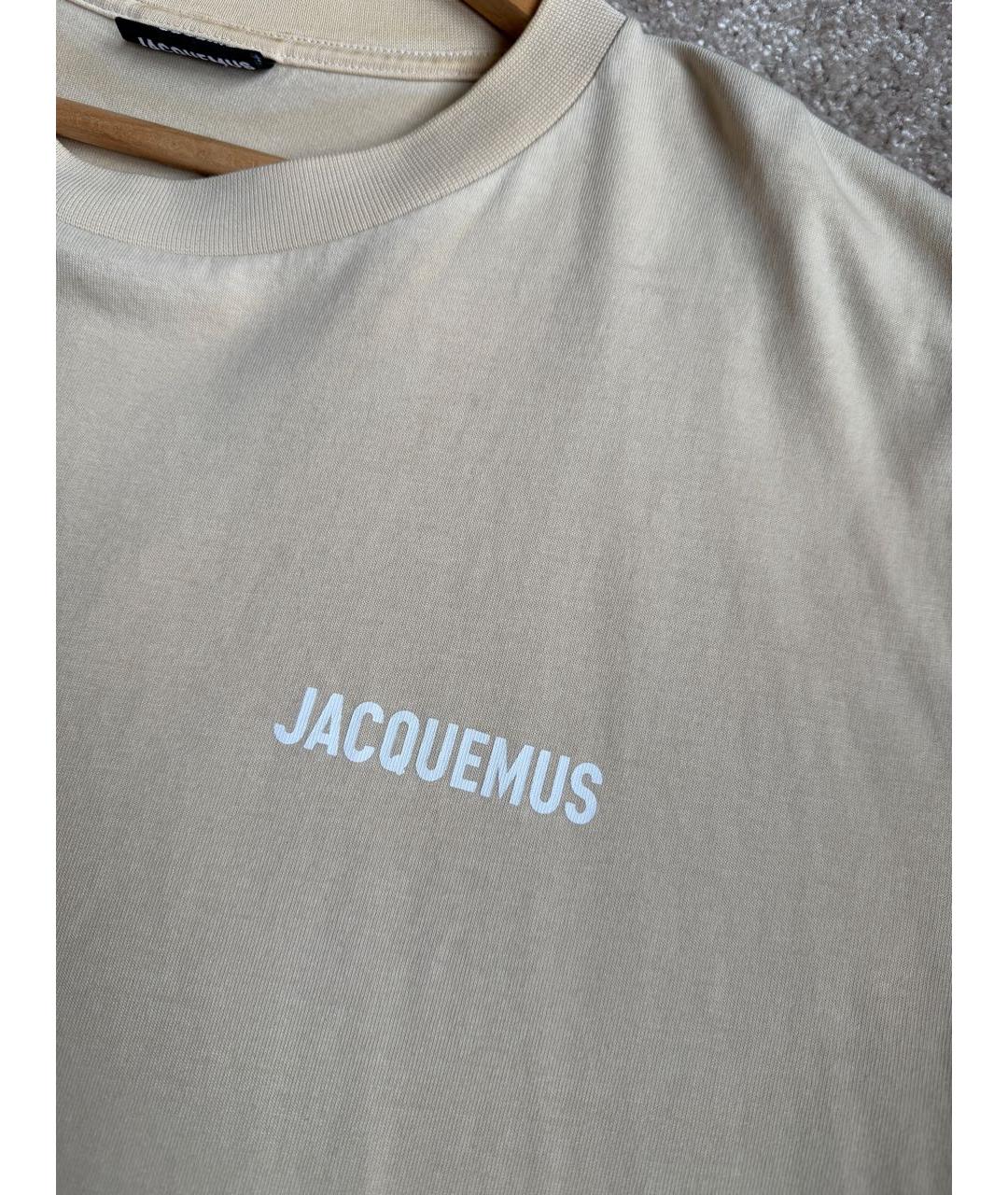 JACQUEMUS Бежевая футболка, фото 3