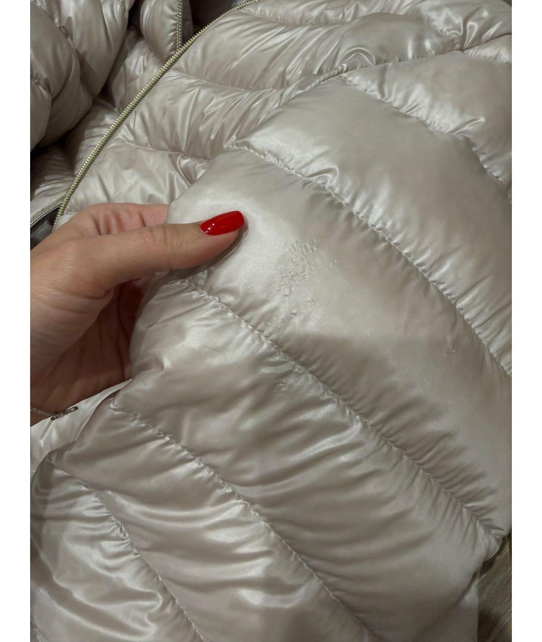 HERNO Бежевый полиамидовый пуховик, фото 7