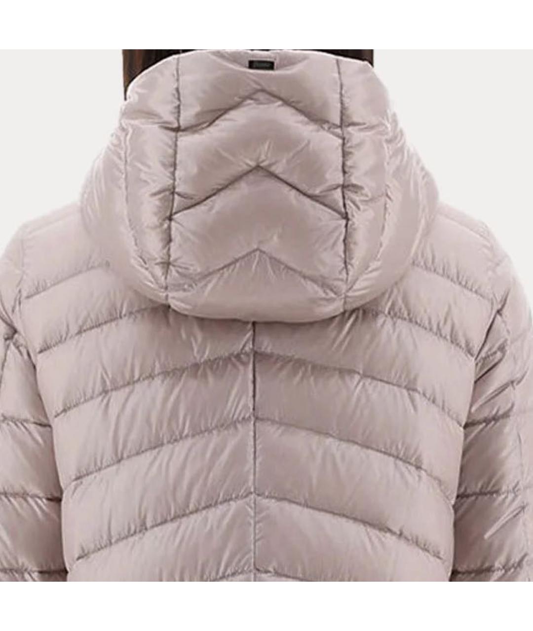 HERNO Бежевый полиамидовый пуховик, фото 3