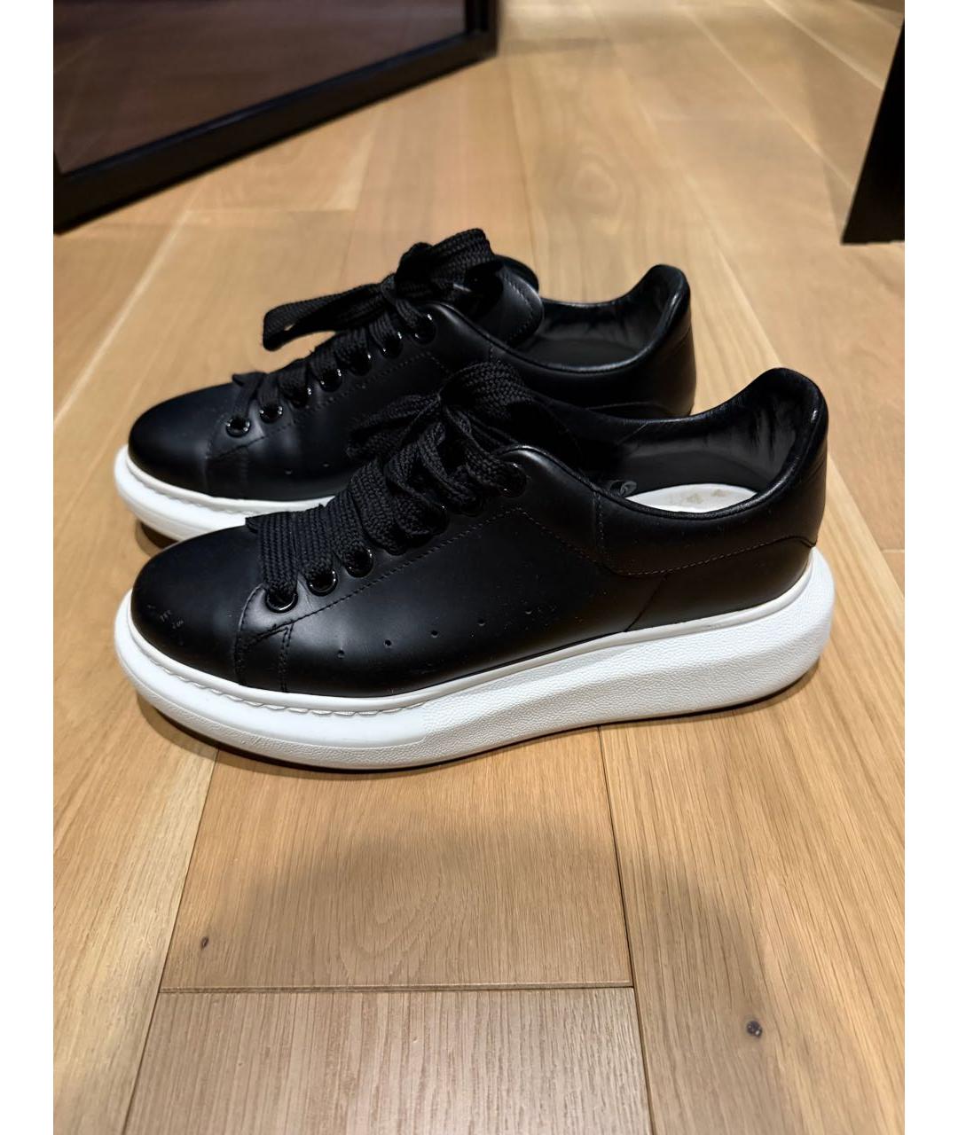 ALEXANDER MCQUEEN Черные кожаные кроссовки, фото 7