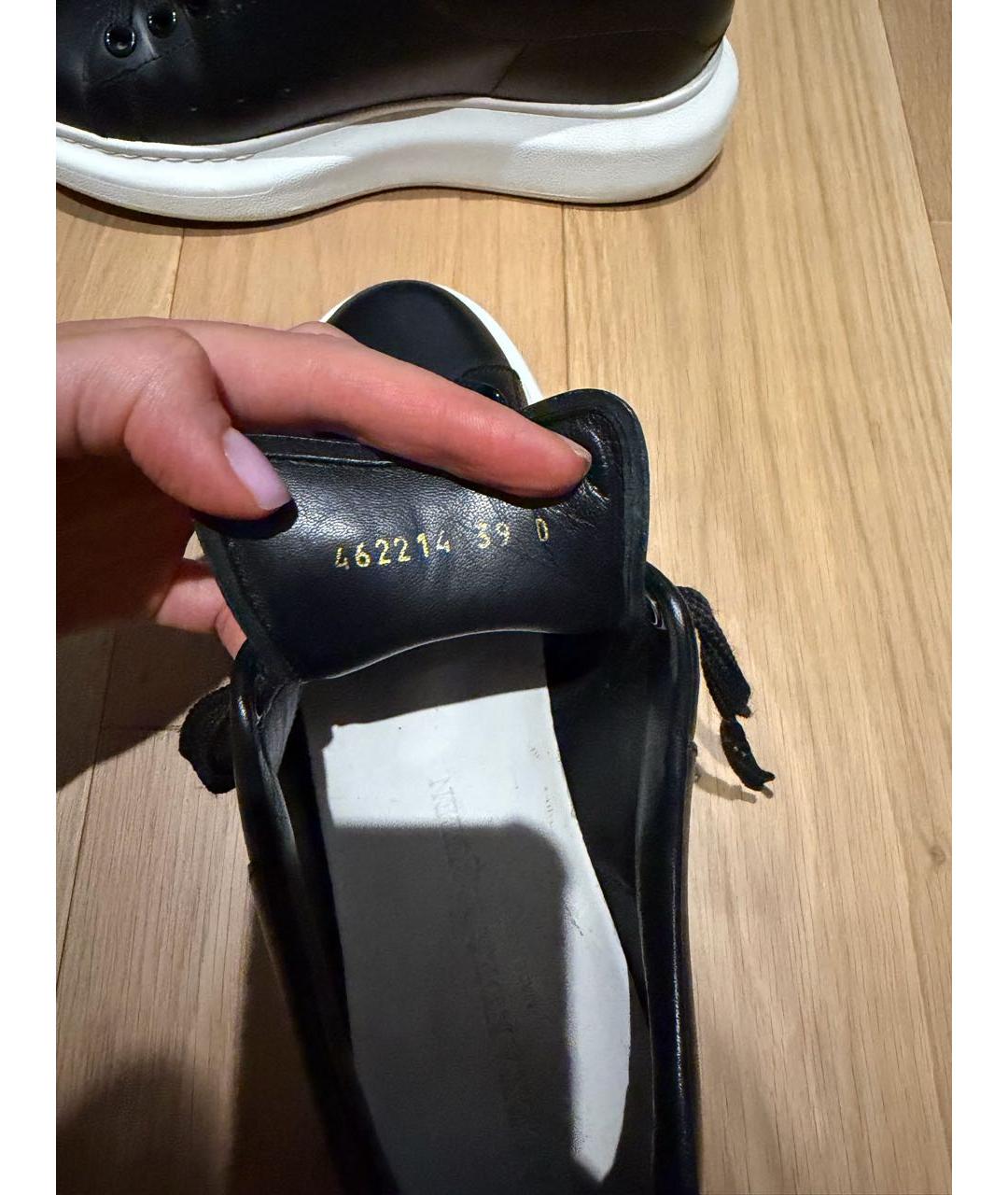 ALEXANDER MCQUEEN Черные кожаные кроссовки, фото 6