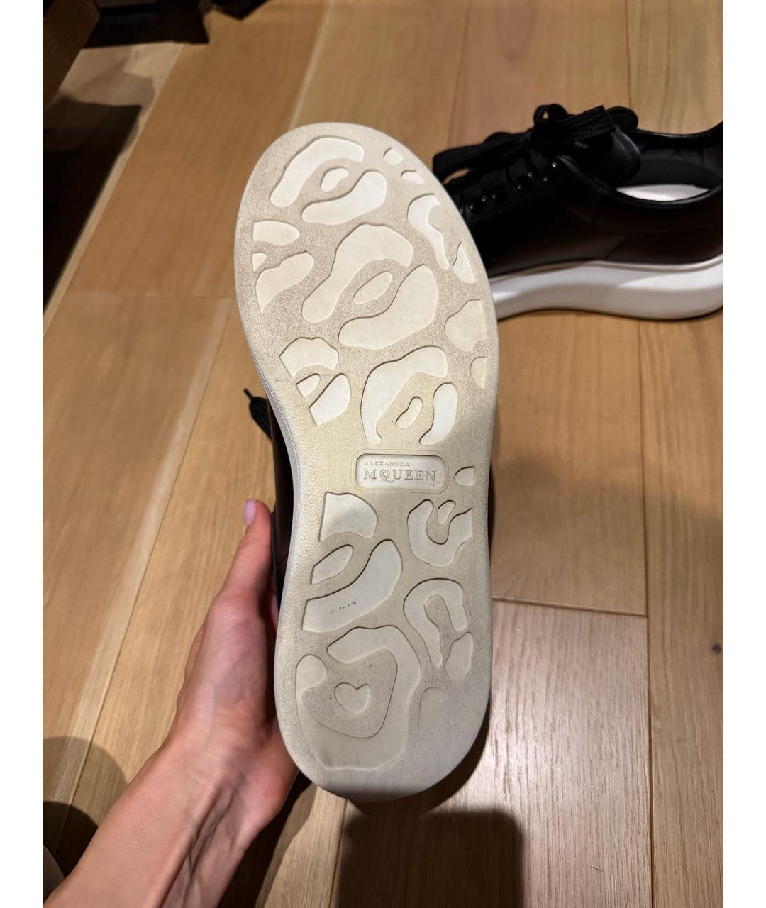 ALEXANDER MCQUEEN Черные кожаные кроссовки, фото 5