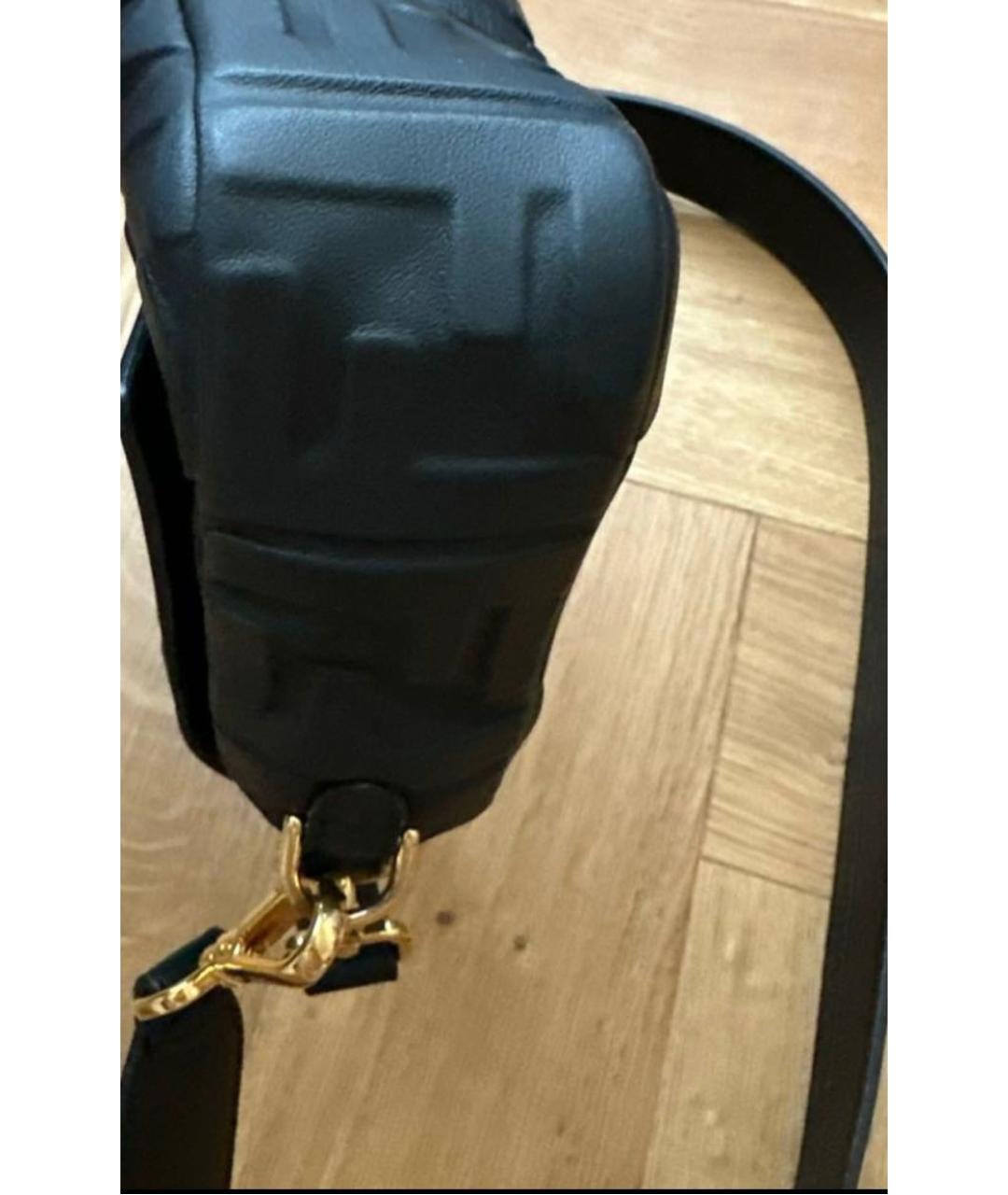 FENDI Черная кожаная сумка через плечо, фото 5