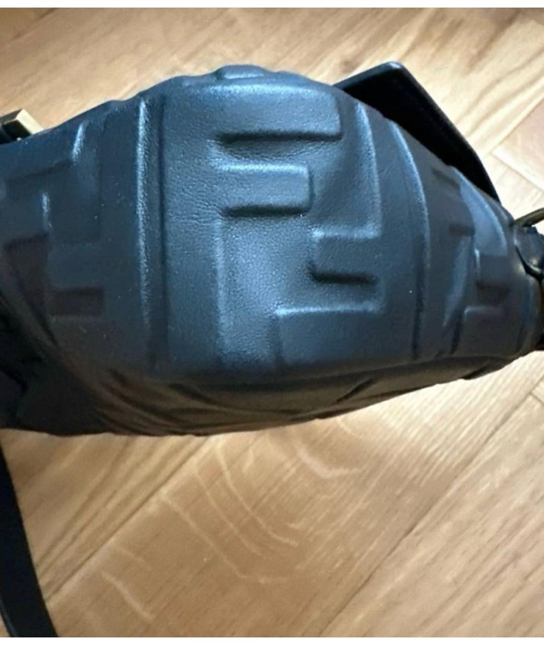 FENDI Черная кожаная сумка через плечо, фото 4