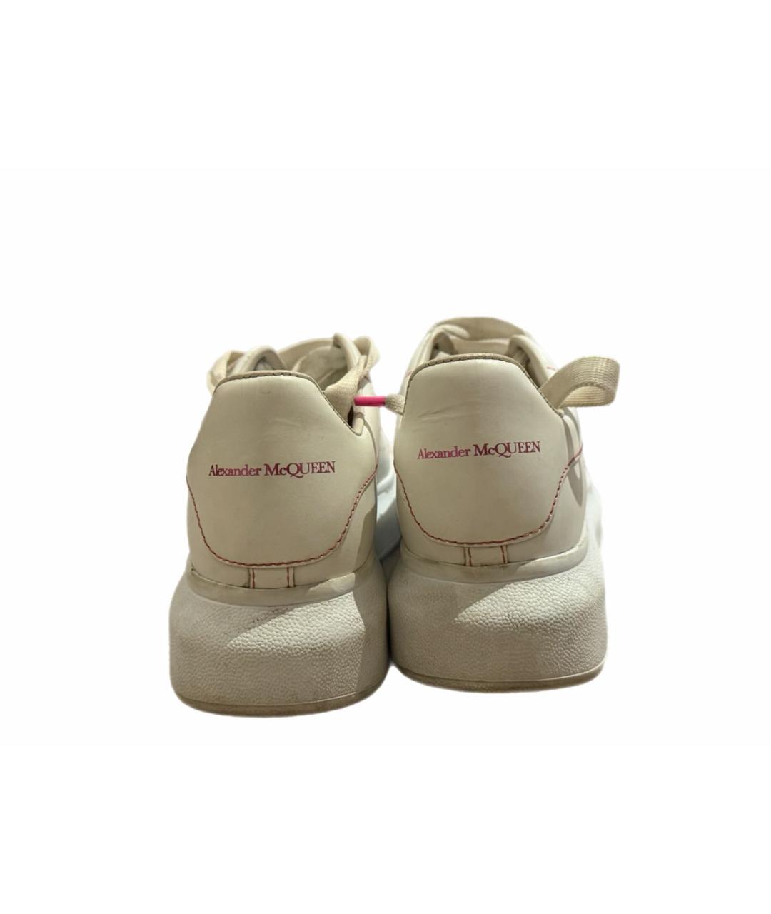 ALEXANDER MCQUEEN Белые кожаные кеды, фото 3