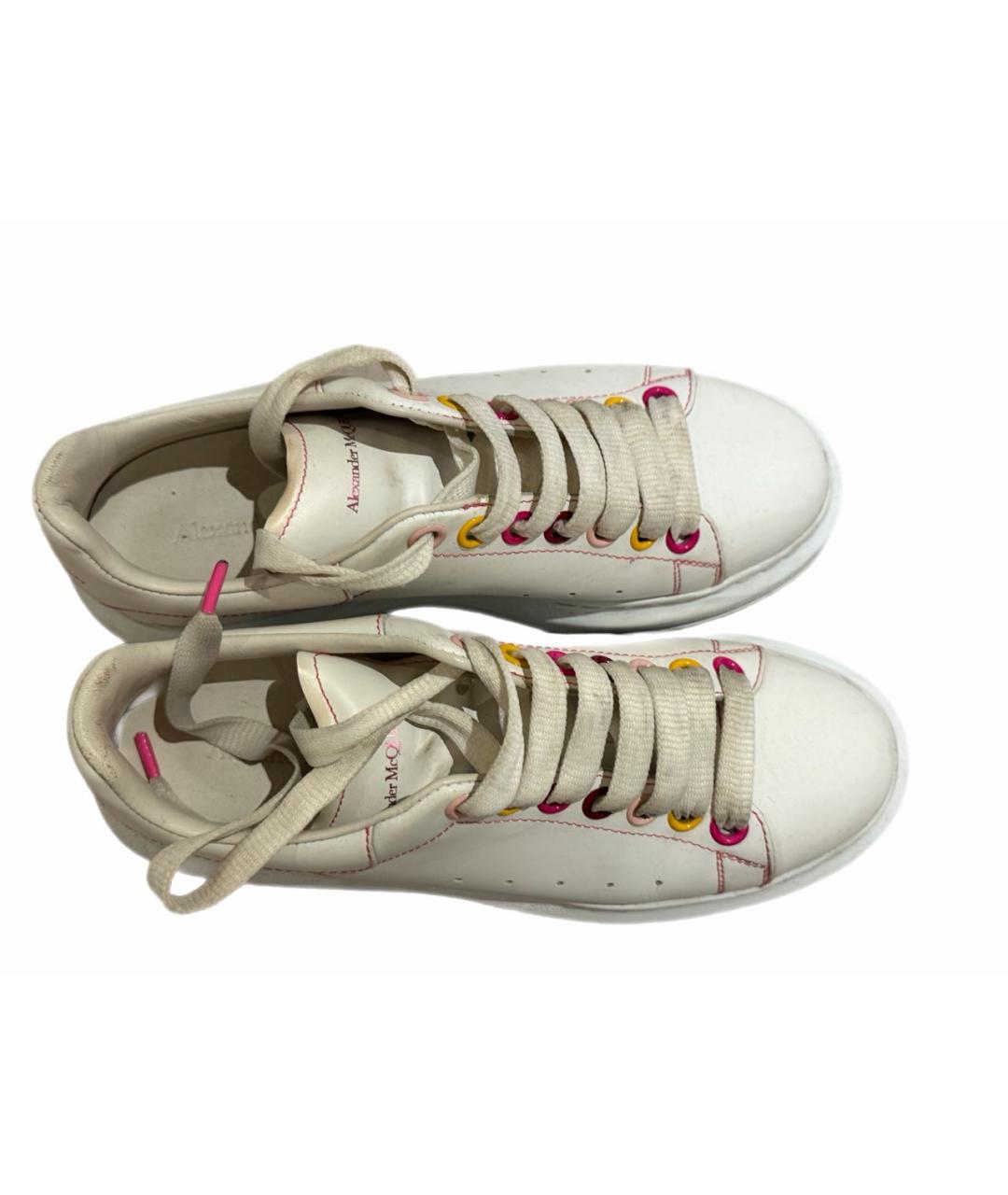 ALEXANDER MCQUEEN Белые кожаные кеды, фото 4