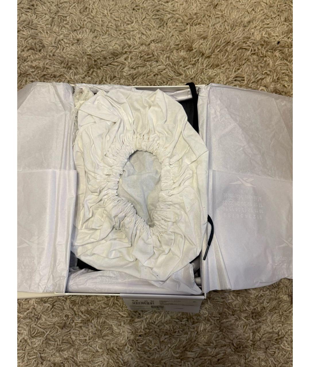 MAISON MARGIELA Черные кожаные кеды, фото 6