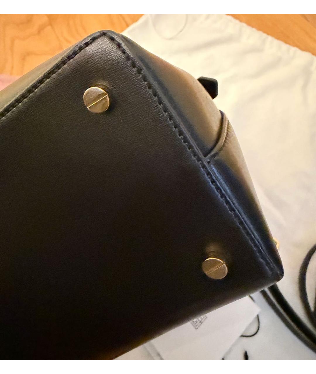 TOTEME Черная кожаная сумка через плечо, фото 5