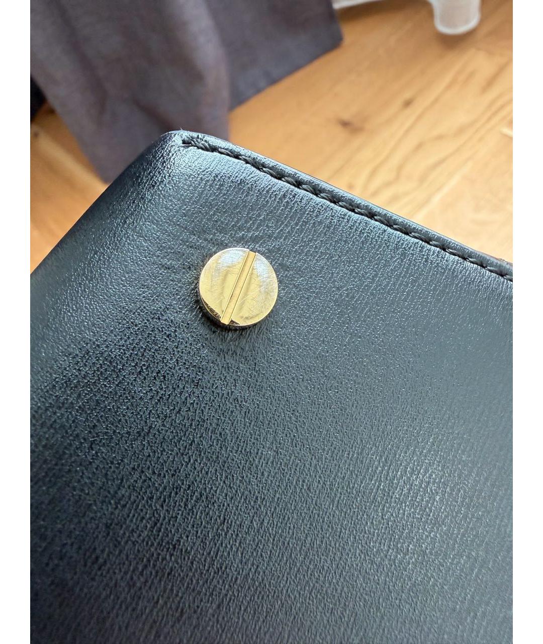 TOTEME Черная кожаная сумка через плечо, фото 8