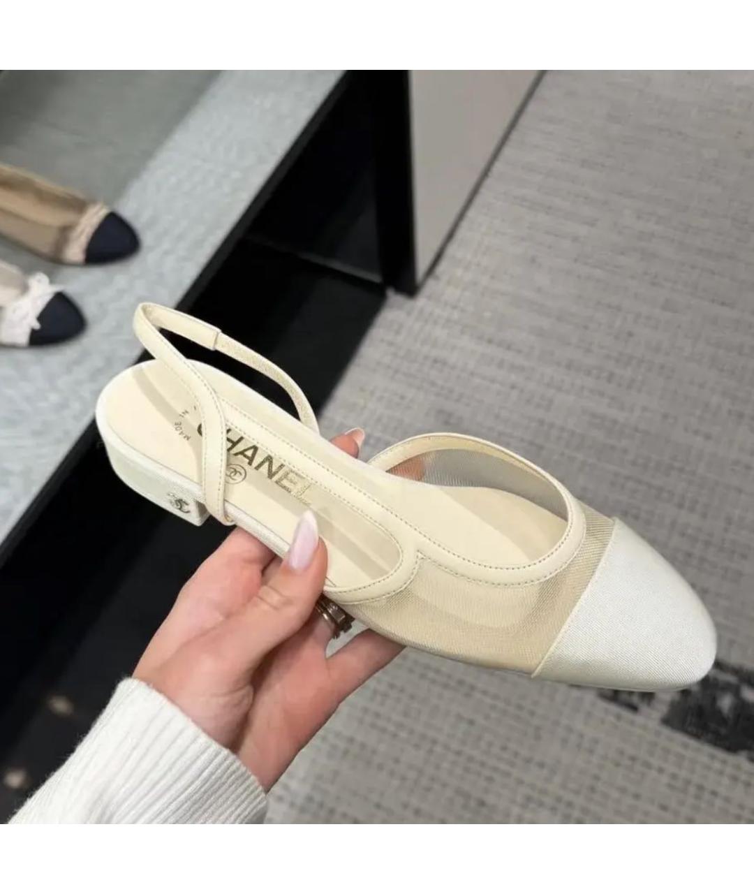 CHANEL Бежевые туфли, фото 2