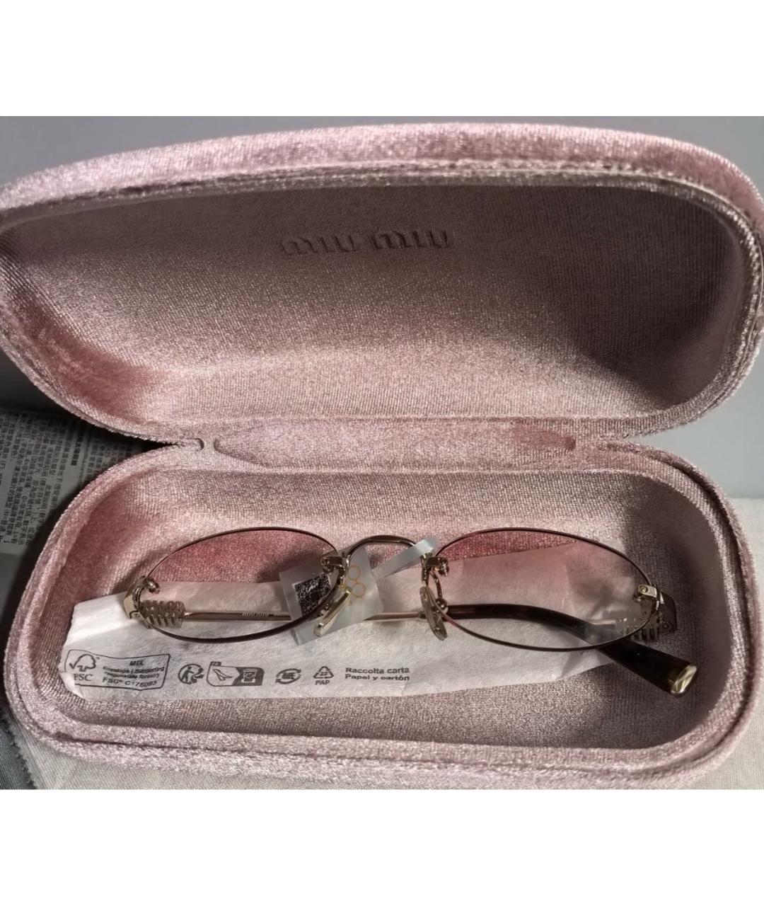 MIU MIU Мульти металлические солнцезащитные очки, фото 6