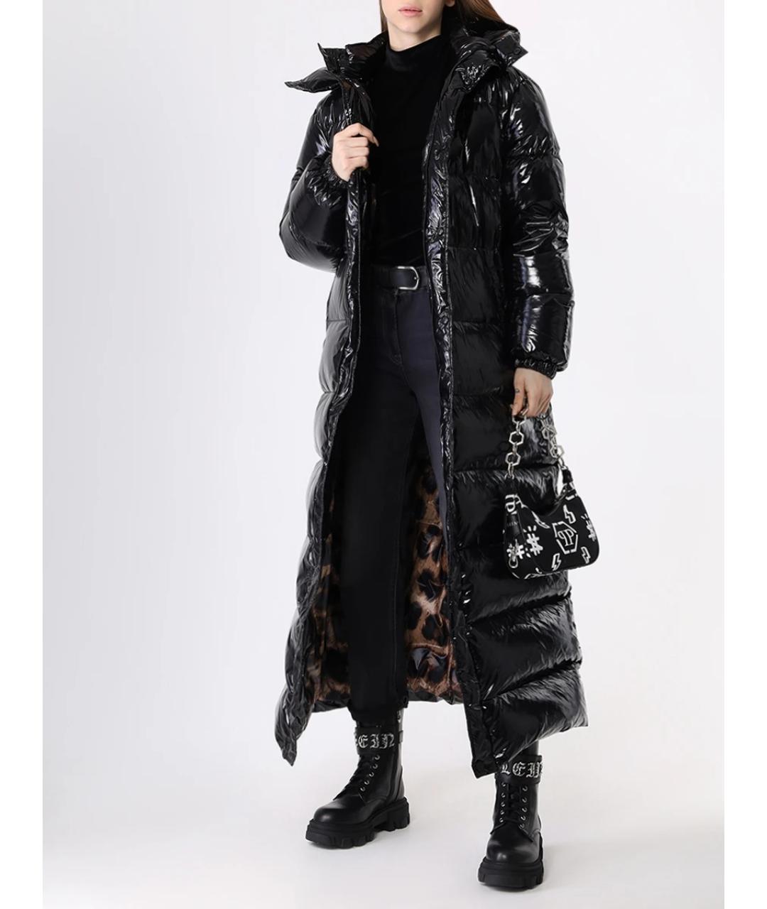 PHILIPP PLEIN Черный полиамидовый пуховик, фото 3