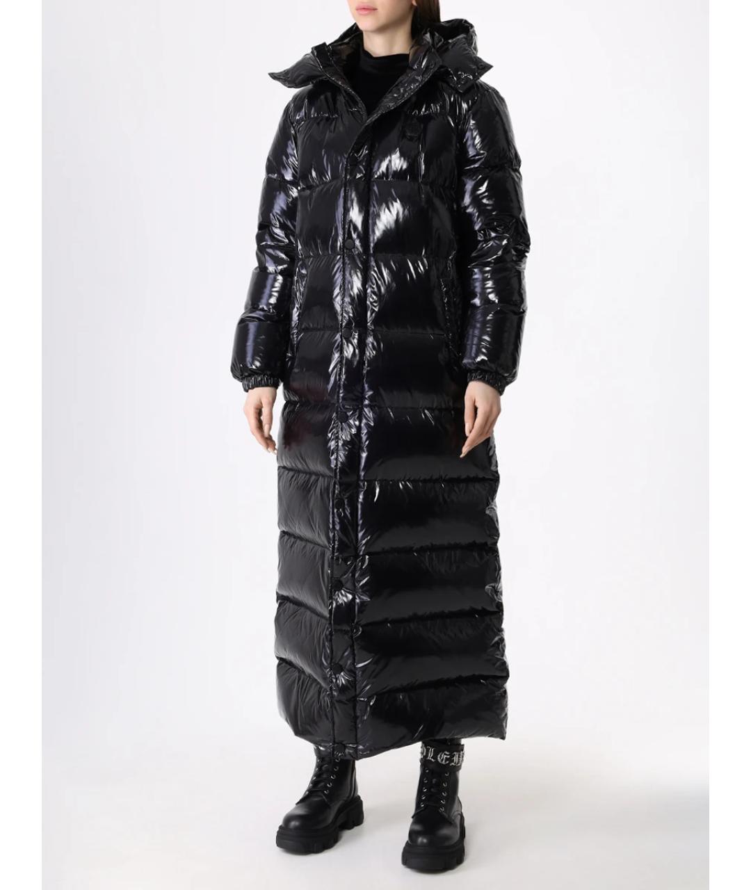 PHILIPP PLEIN Черный полиамидовый пуховик, фото 4