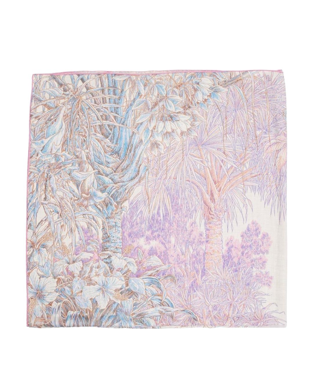 HERMES Розовый кашемировый платок, фото 1