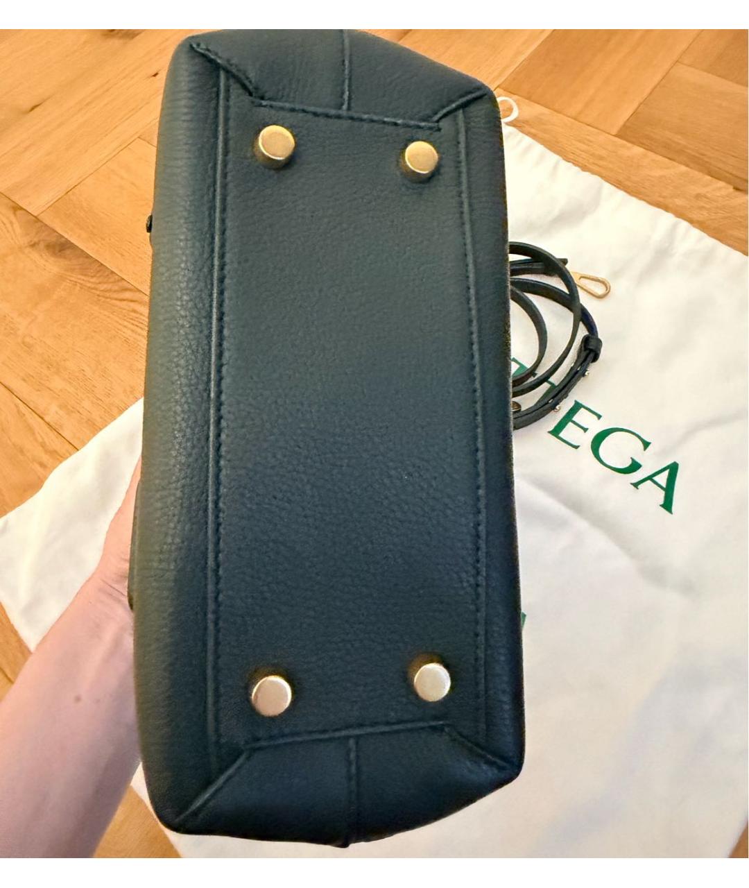 BOTTEGA VENETA Зеленая кожаная сумка через плечо, фото 5