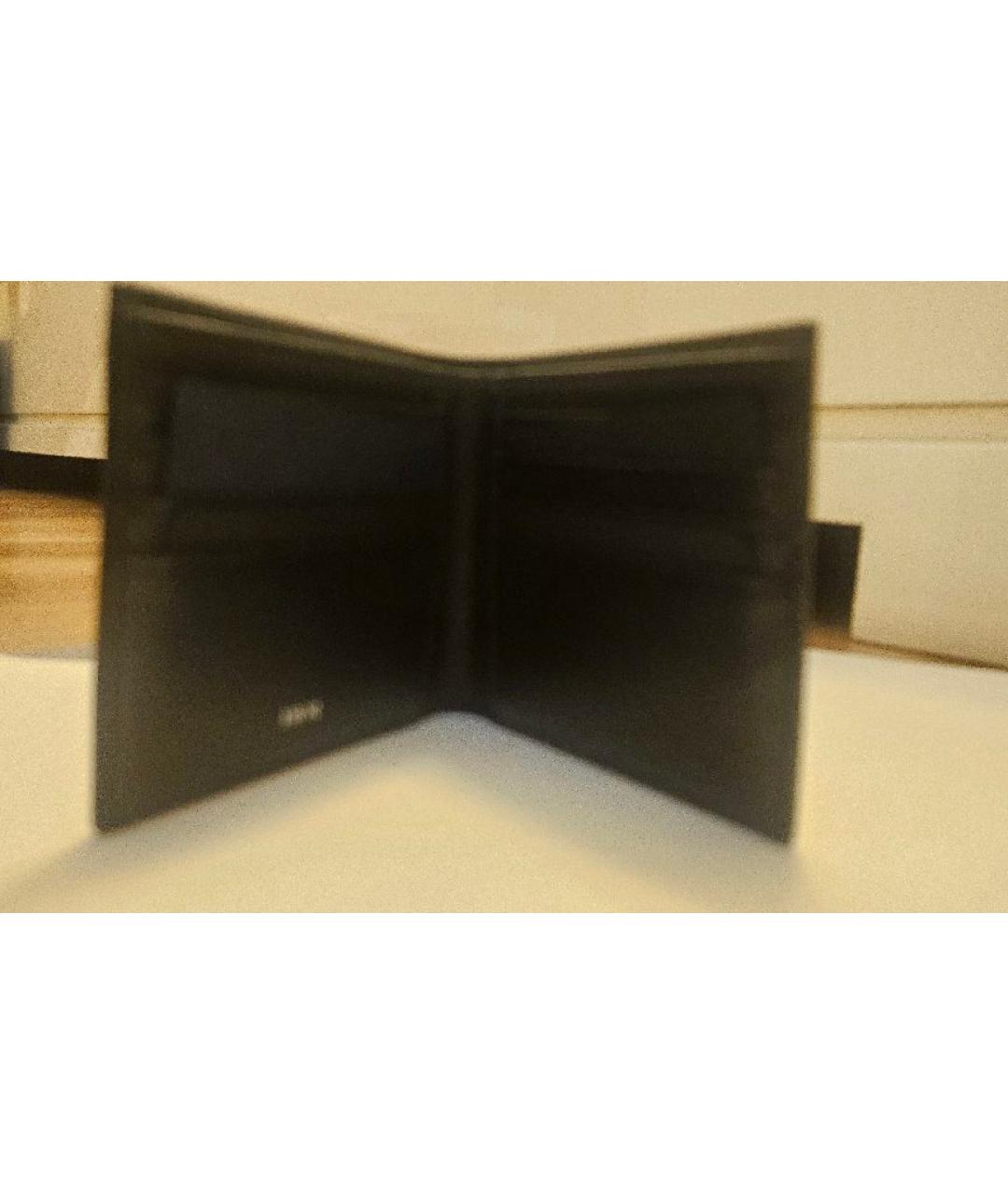 CHRISTIAN DIOR Черный кожаный кошелек, фото 3