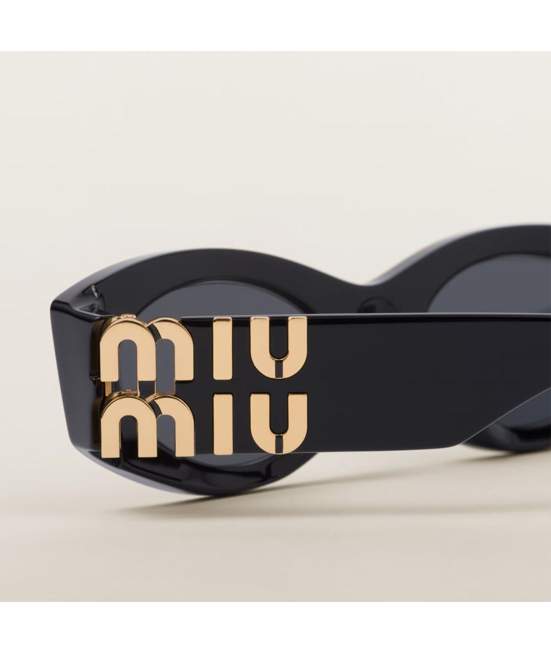 MIU MIU Черные пластиковые солнцезащитные очки, фото 5