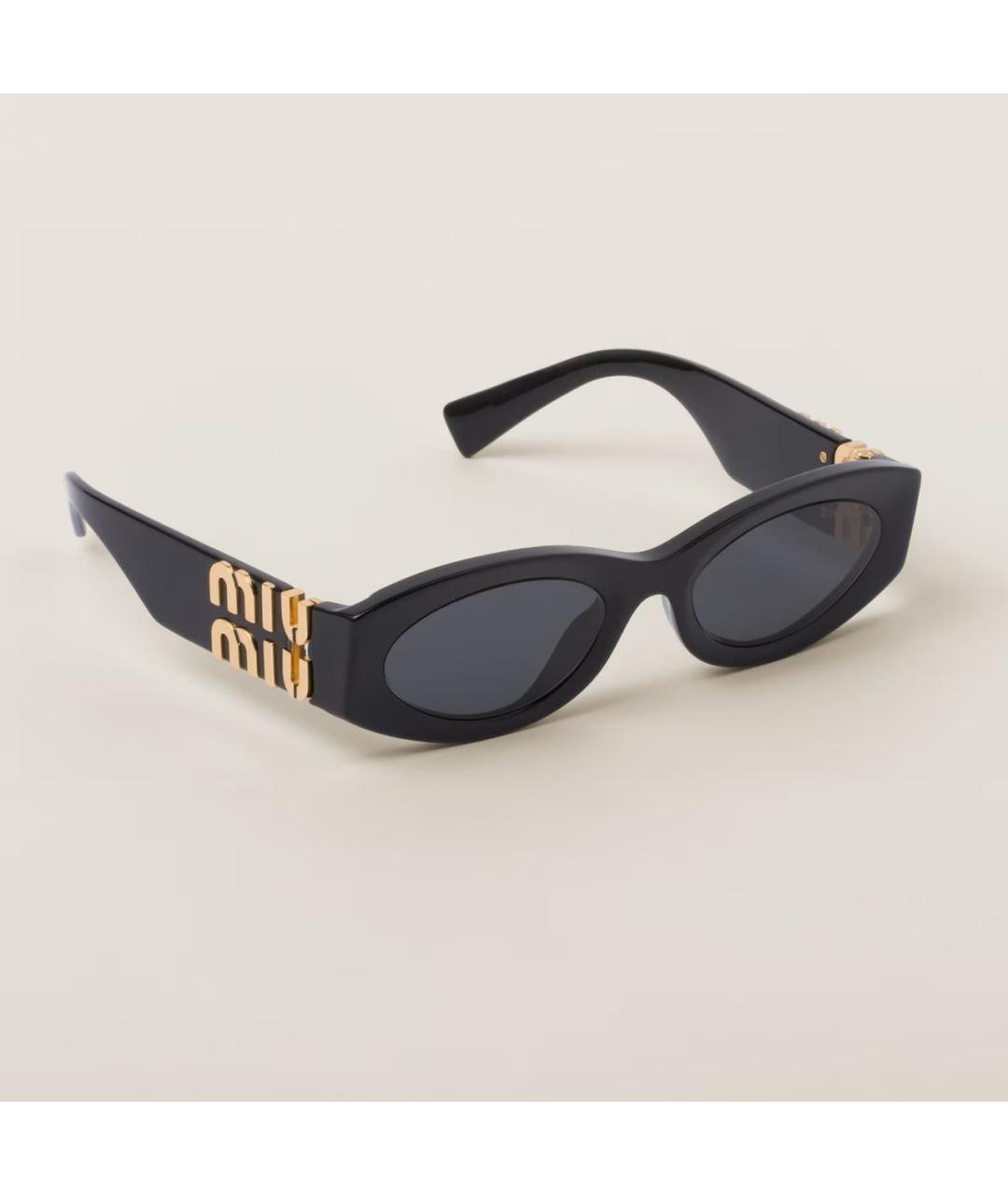 MIU MIU Черные пластиковые солнцезащитные очки, фото 8