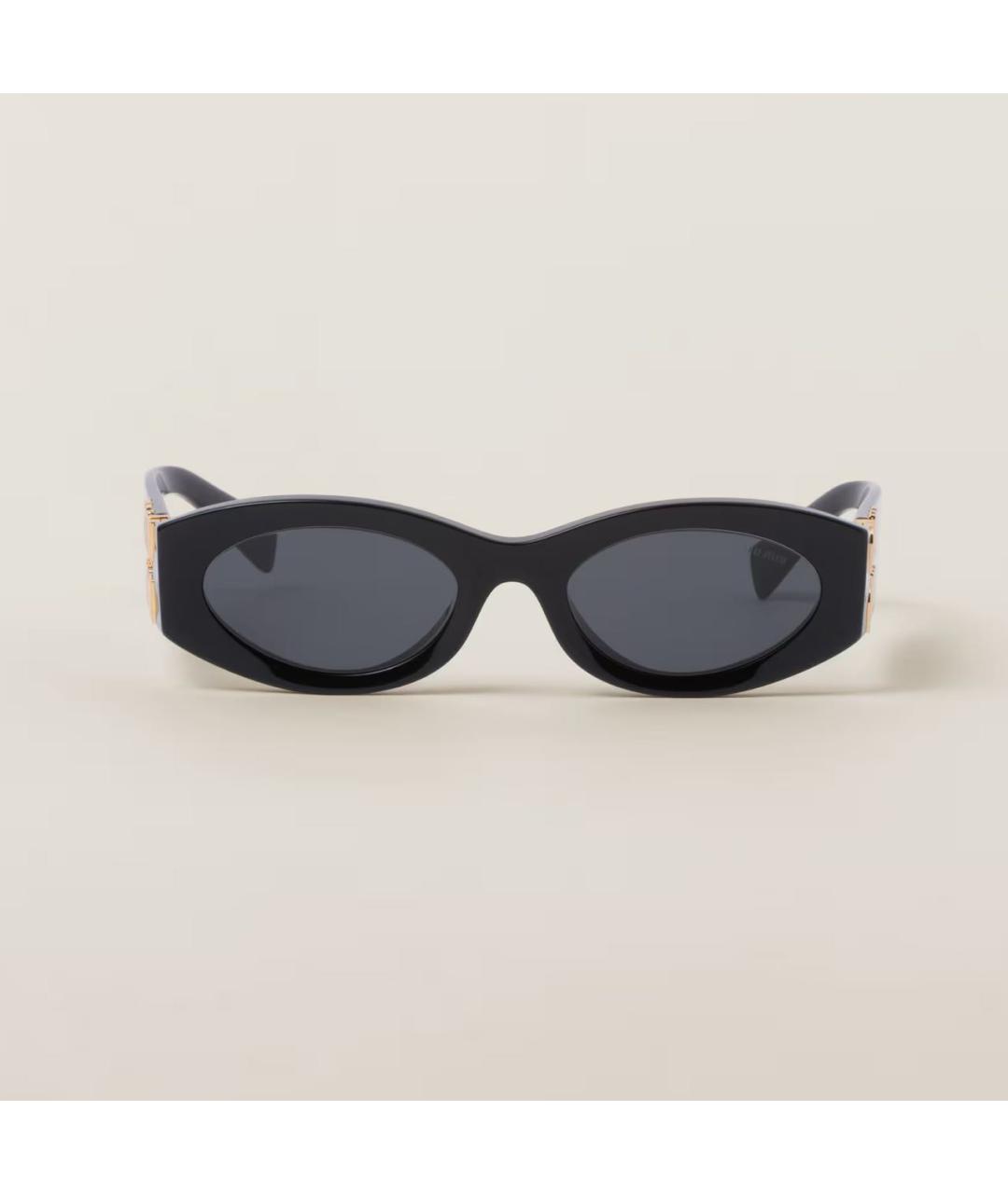 MIU MIU Черные пластиковые солнцезащитные очки, фото 2
