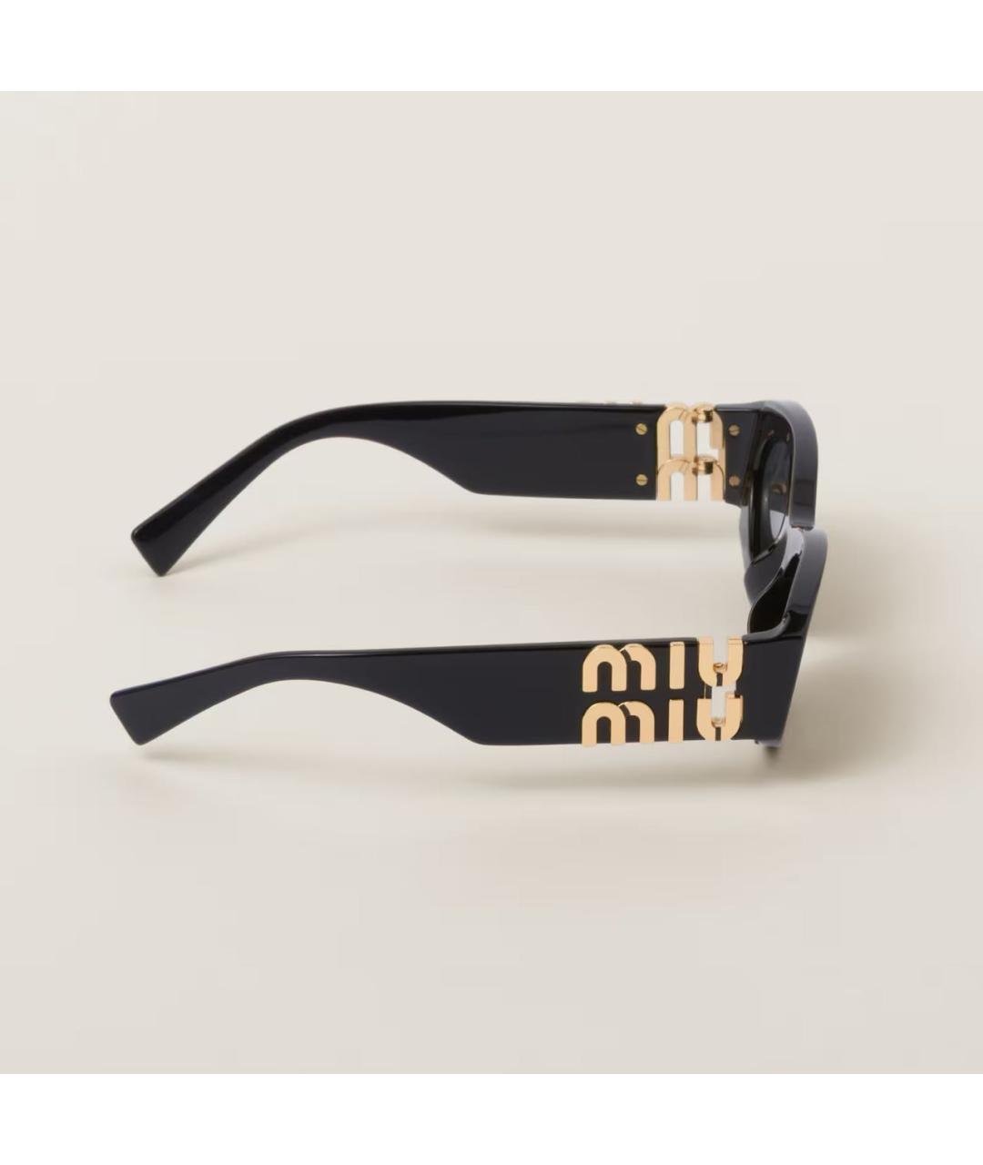 MIU MIU Черные пластиковые солнцезащитные очки, фото 4