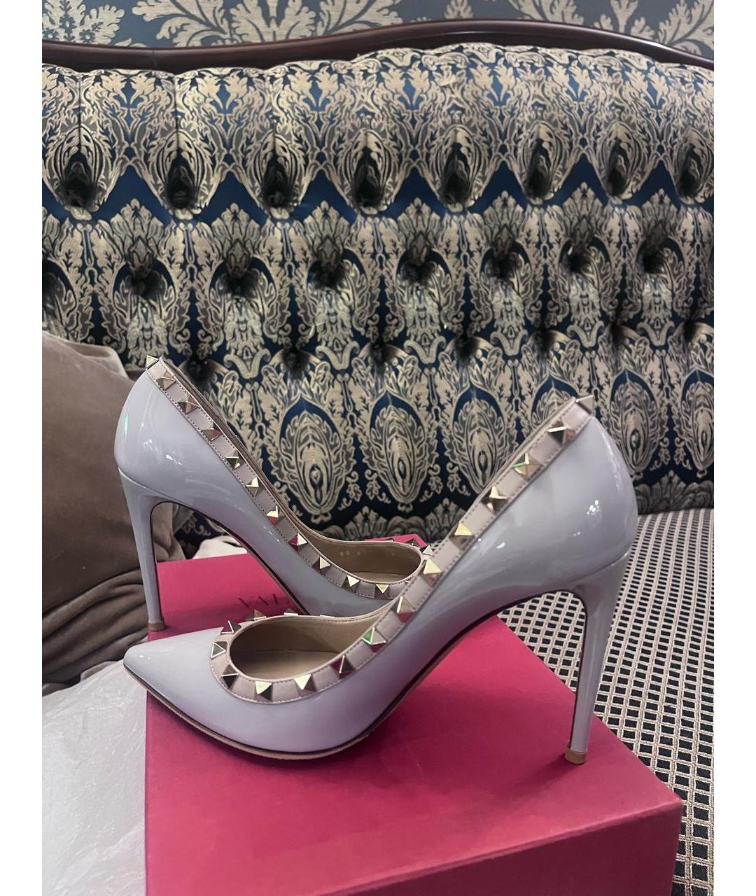 VALENTINO Голубые туфли из лакированной кожи, фото 5