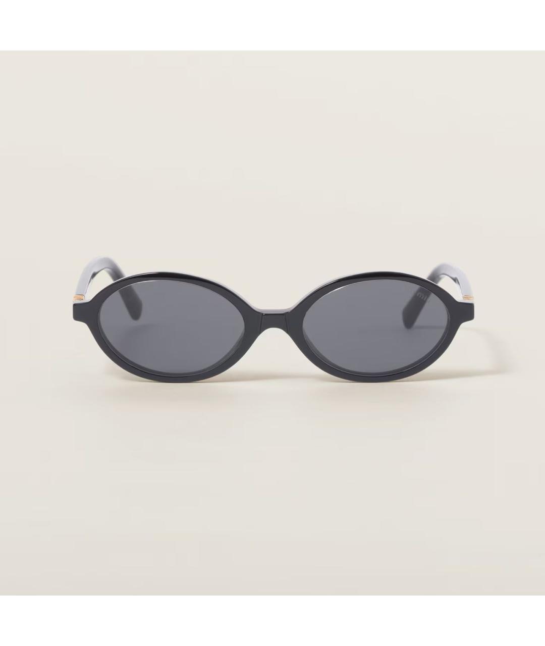 MIU MIU Черные пластиковые солнцезащитные очки, фото 2