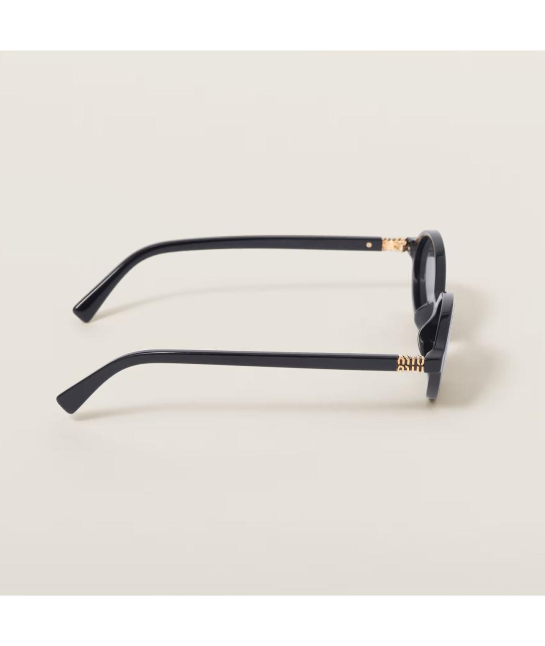 MIU MIU Черные пластиковые солнцезащитные очки, фото 4