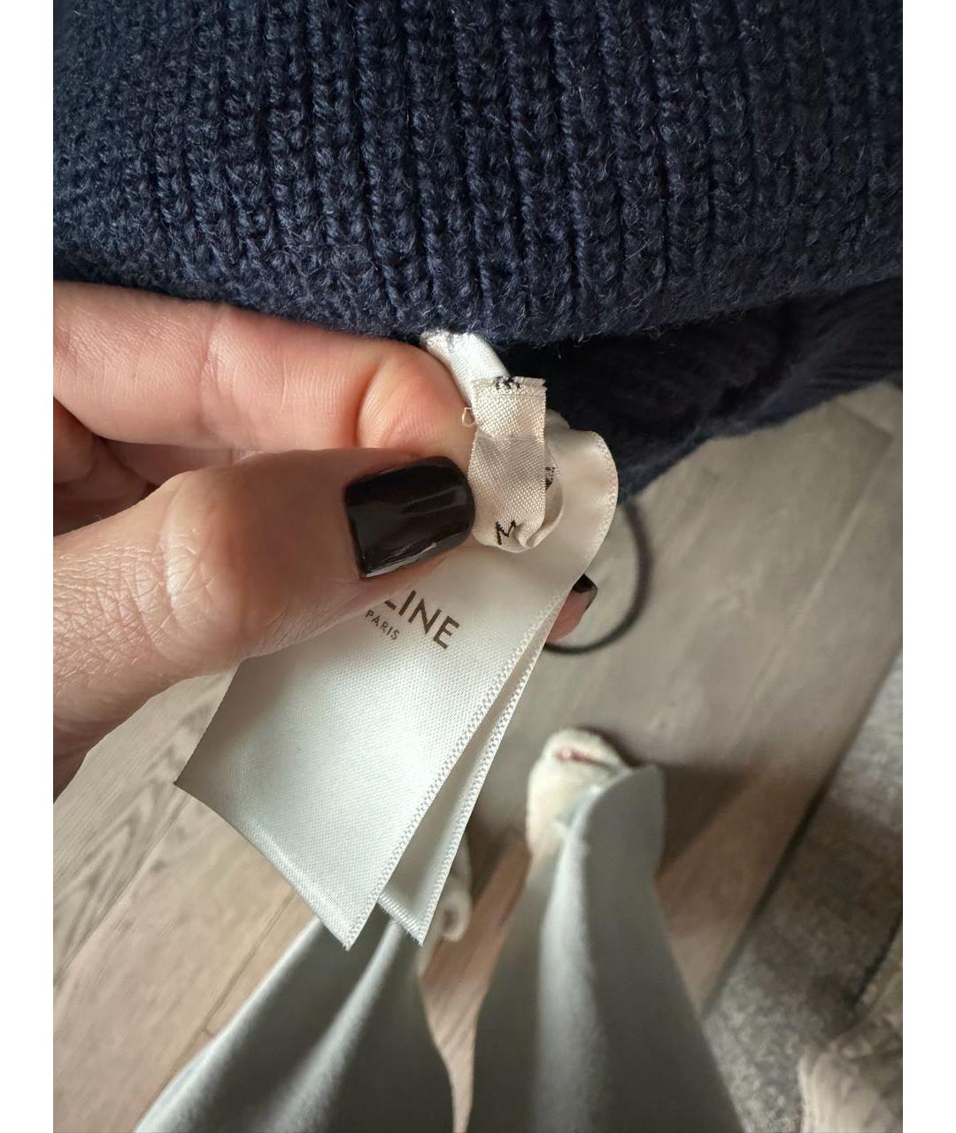 CELINE Темно-синий вискозный джемпер / свитер, фото 2